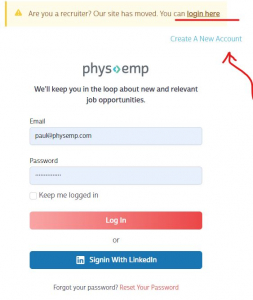 PhysEmp login